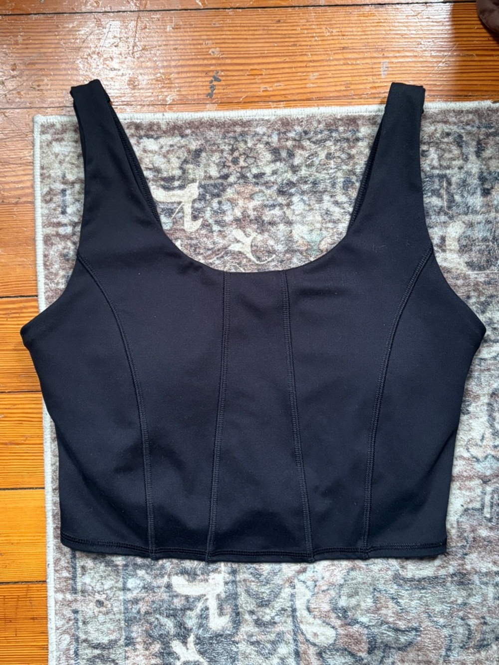 Cropped Athletic Tank with shelf bra
